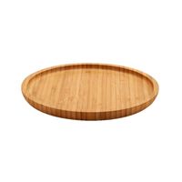 Bamboe houten broodplank/serveerplank/hamplank rond 20 cm - thumbnail