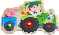 Haba vormenpuzzel Dolle Trekkerrit junior hout 6 stukjes - thumbnail