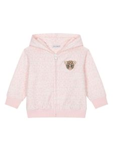 Dolce & Gabbana Kids hoodie à détail de patch - Rose