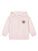 Dolce & Gabbana Kids hoodie à détail de patch - Rose - thumbnail