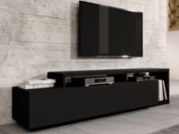 Tv-meubel BOTSWANA 2 lades 2 mat zwart - thumbnail