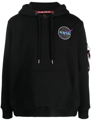Alpha Industries hoodie à imprimé graphique - Noir