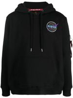 Alpha Industries hoodie à imprimé graphique - Noir
