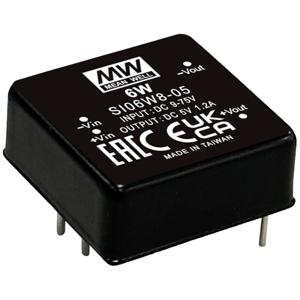 MW Mean Well SI06W8-12 DC/DC-converter, print 48 V/AC 12 V 0.5 A 6 W Aantal uitgangen: 1 x Inhoud 1 stuk(s)