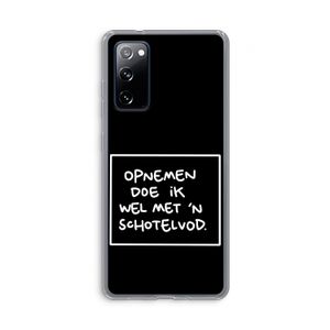 Schotelvod: Samsung Galaxy S20 FE / S20 FE 5G Transparant Hoesje