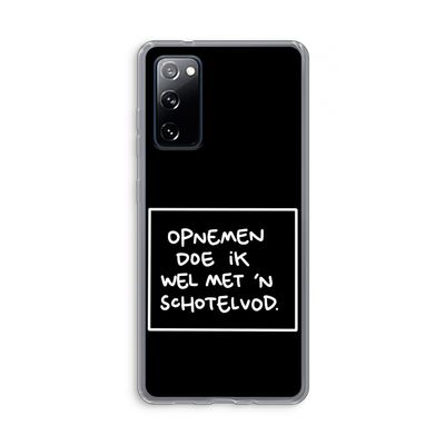Schotelvod: Samsung Galaxy S20 FE / S20 FE 5G Transparant Hoesje