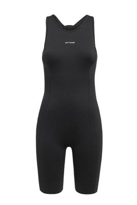 Orca swimskin shorty mouwloos zwart/zilver dames