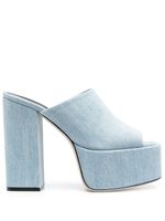 Paris Texas mules Sasha 140 mm à plateforme - Bleu