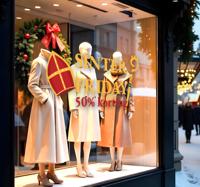 Sinter Friday korting Black Friday sticker etalage