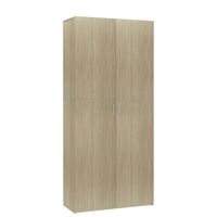 vidaXL Schoenenkast 80x35,5x180 cm bewerkt hout sonoma eikenkleurig