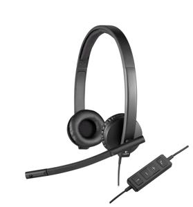 Logitech H570e On Ear headset Computer Kabel Stereo Zwart Ruisonderdrukking (microfoon), Noise Cancelling Volumeregeling, Microfoon uitschakelbaar (mute)