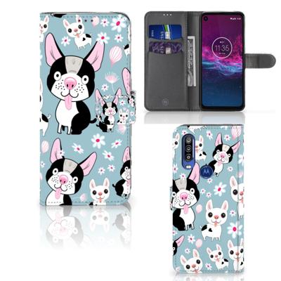 Motorola One Action | Telefoonhoesje | Met pasjeshouder | Hondjes