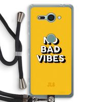 No Bad Vibes: Sony Xperia XZ2 Compact Transparant Hoesje met koord