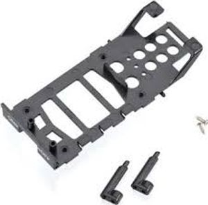 Main frame, battery holder (1)/ canopy mounting posts (2)/ screws (2)