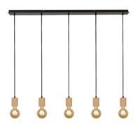 Searchlight Houten plafondlampSpinny 5-lichts - 50212-5NA