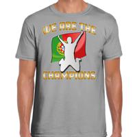 Verkleed T-shirt voor heren - Portugal - grijs - voetbal supporter - themafeest