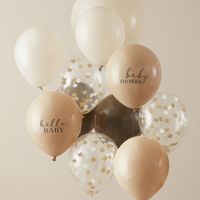 Baby Shower Ballonnen Set Taupe (11st) - thumbnail