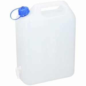 Jerrycan voor water - 15 liter - Kunststof - met kraantje en dop