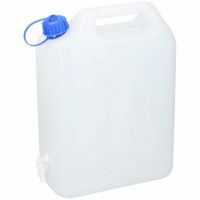 Jerrycan voor water - 15 liter  - Kunststof - met kraantje en dop   -