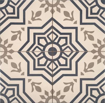 Vloertegel Cemento Decor Bursa Blue 45x45