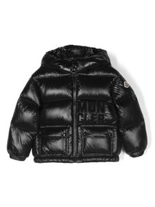 Moncler Enfant doudoune à logo imprimé - Noir