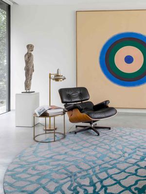 Louis de Poortere - Rond vloerkleed Dedalo Mad Men 9203 Blue Marine - 240 rond