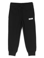 MSGM Kids pantalon à logo imprimé - Noir