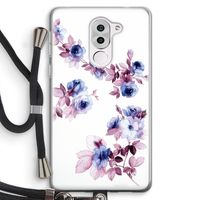 Waterverf bloemen: Honor 6X Transparant Hoesje met koord Waterverf bloemen: Honor 6X Transparant Hoesje met koord