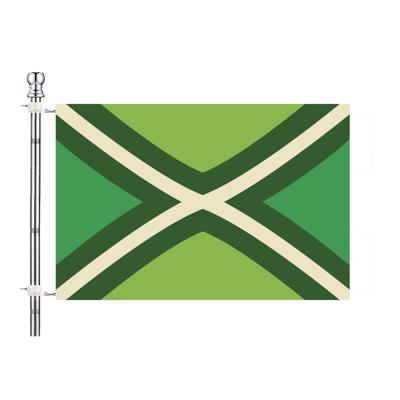 Achterhoek vlag met Vlaggenstok set - groen - 90 x 150 cm - achterhoekse vlag
