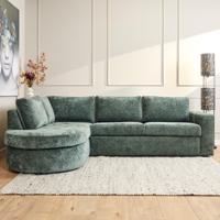 MySofa Alma | Divan links + 2,5-zits | Groen