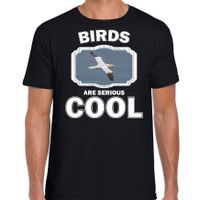 T-shirt birds are serious cool zwart heren - vogels/ jan van gent vogel shirt 2XL  -