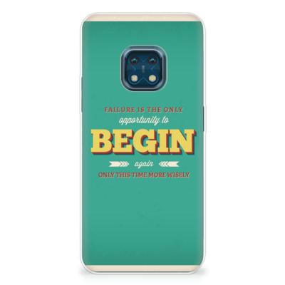 Nokia XR20 | Siliconen hoesje | met naam Quote Begin Nokia XR20 | Siliconen hoesje | met naam Quote Begin