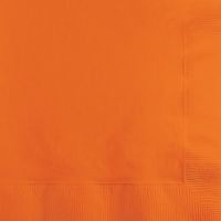 20x Papieren feest servetten oranje - Feestservetten - thumbnail