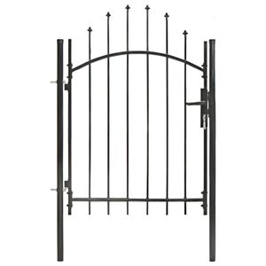 VidaXL Poort 1x1,5 m staal zwart