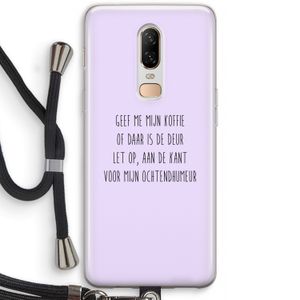 Ochtendhumeur: OnePlus 6 Transparant Hoesje met koord