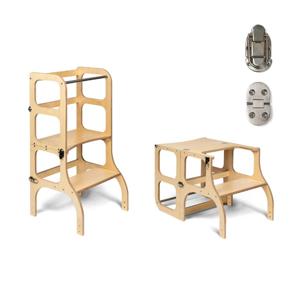 Ette Tete Step&apos;n&apos;Sit Learning tower Hout Zilver