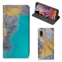 Samsung Xcover Pro | Standcase | Marble Blue Gold