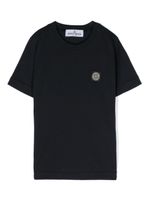 Stone Island Junior t-shirt en coton à patch logo - Bleu - thumbnail