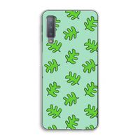 Groene blaadjes: Samsung Galaxy A7 (2018) Transparant Hoesje