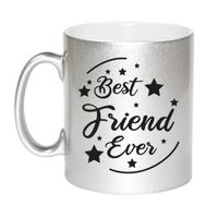 Best Friend Ever cadeau mok / beker zilverglanzend 330 ml   -