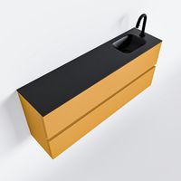 Toiletmeubel Mondiaz Ada | 120 cm | Meubelkleur Ocher | Lex wastafel Urban Rechts | 1 kraangat