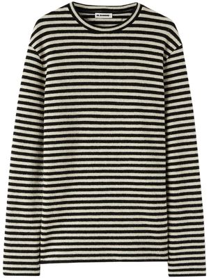 Jil Sander pull à rayures - Noir