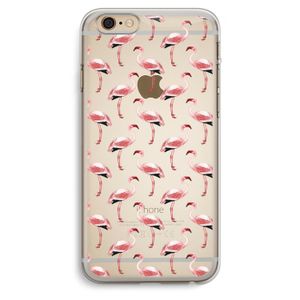 Flamingoprint groen: iPhone 6 Plus / 6S Plus Transparant Hoesje