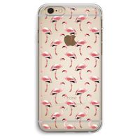 Flamingoprint groen: iPhone 6 Plus / 6S Plus Transparant Hoesje Flamingoprint groen: iPhone 6 Plus / 6S Plus Transparant Hoesje