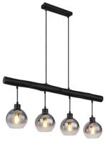 Globo Hanglamp Moitas 4-lichts zwart 15656-4HB - thumbnail