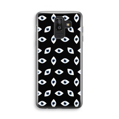 Eyes pattern: Samsung Galaxy J8 (2018) Transparant Hoesje