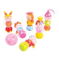 Bigjigs houten bowlingset prinsessen, 7dlg.