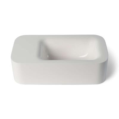 Fontein Luca Sanitair Lea 42x22x12 cm Mineral Stone Zonder Kraangat Glans Wit Luca Sanitair