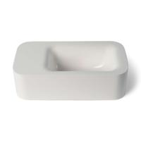 Fontein Luca Sanitair Lea 42x22x12 cm Mineral Stone Zonder Kraangat Glans Wit Luca Sanitair