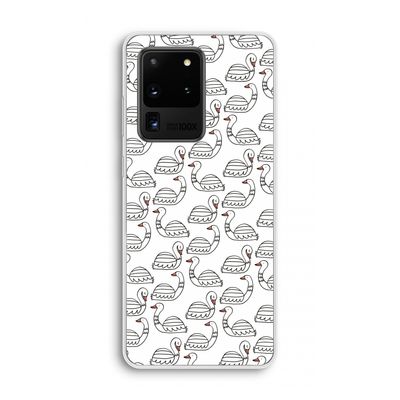 Zwanen: Samsung Galaxy S20 Ultra Transparant Hoesje
